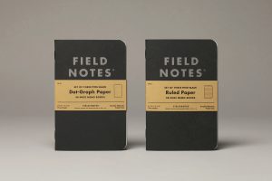 Field Notes, Pitch Black, Notizhefte, schwarzer Einband, zwei Lineaturen,