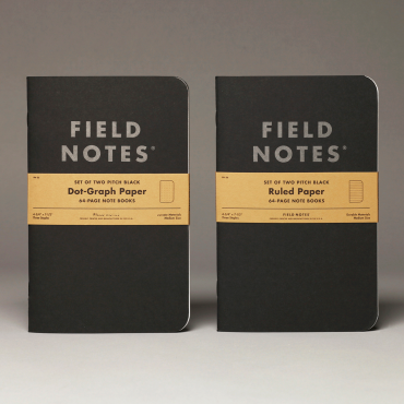 FIELD NOTES – PITCH BLACK Notebook 2er Pack